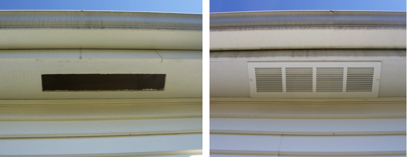 soffit vent exclusionbefore and after